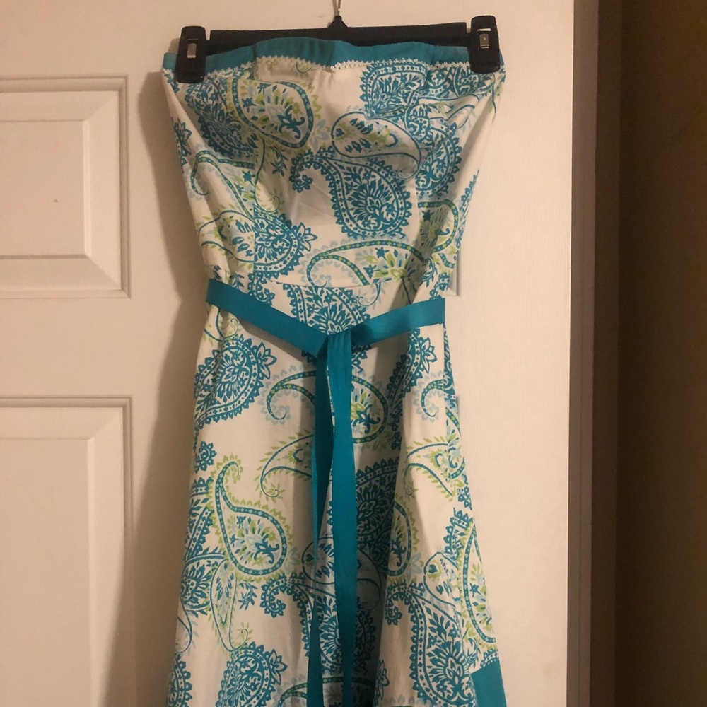 Paisley strapless summer dress